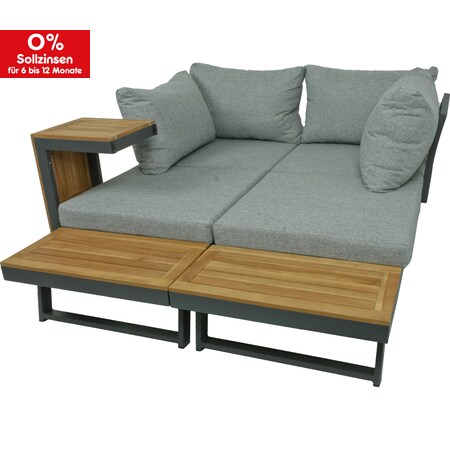 Garten kaufen Massiv Sitzgruppe bei Sitzgarnitur Lounge Netto online Tisch Set Sofa Holz Gartenmöbel