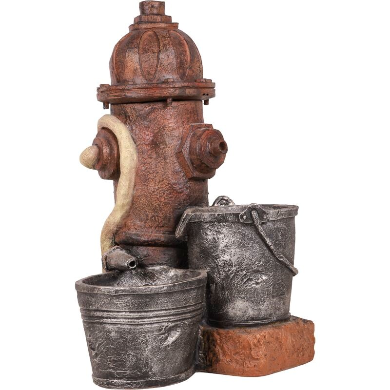 Brunnen Holz Stein Optik Wasserspiel Springbrunnen Kaskaden Dekobrunnen Garten | 04041908117915