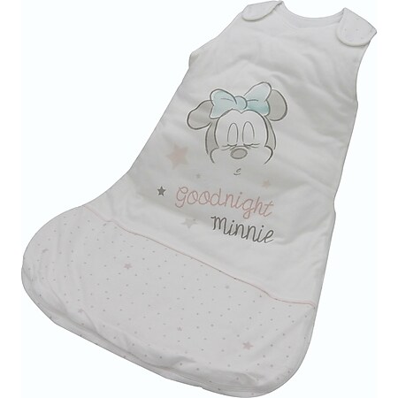 Disney Baby Schlafsack Minnie Mouse 110cm Baumwolle Fußsack Schlafanzug weiß - Bild 1