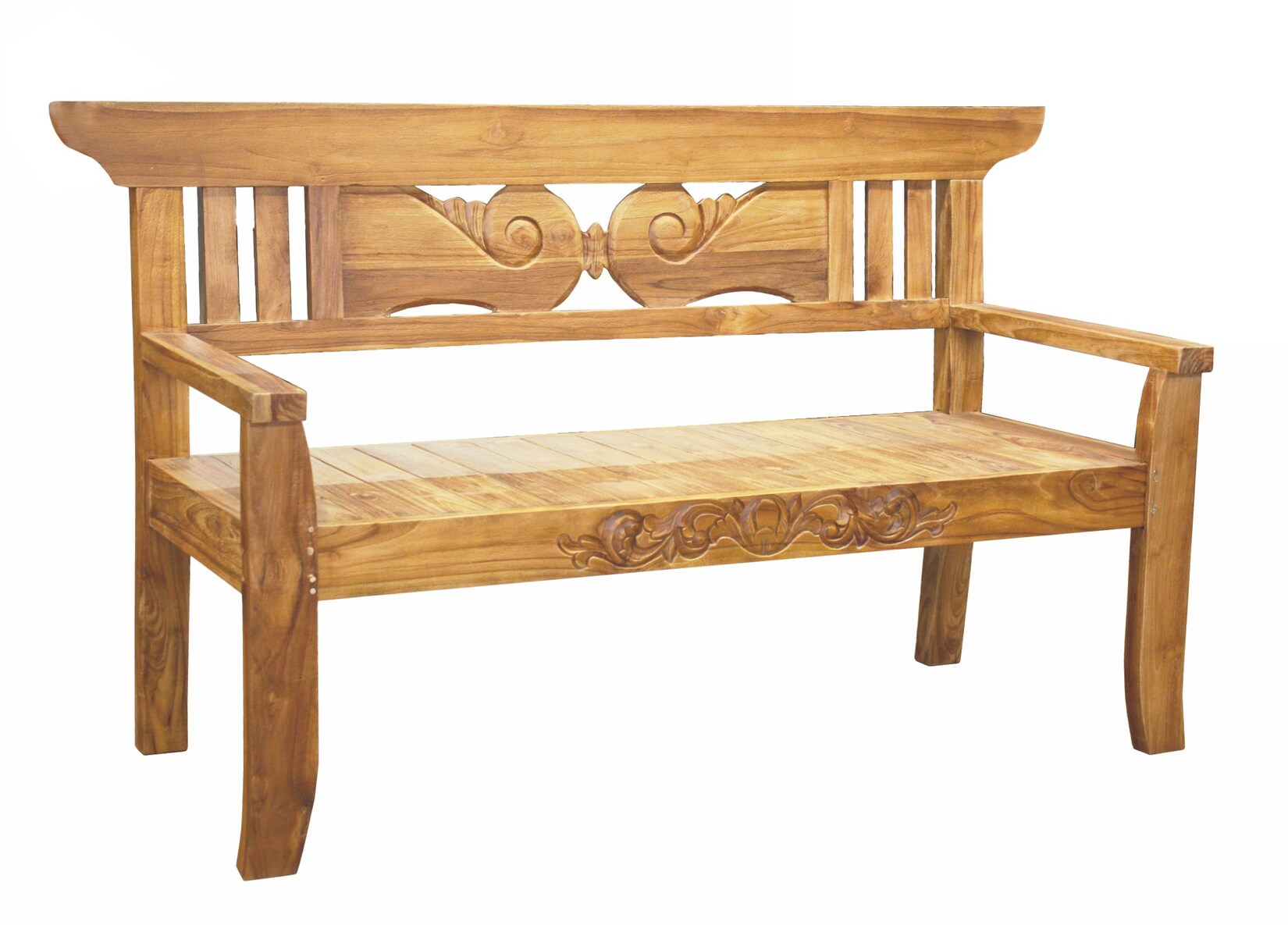 Teak Bank PADAR 3-Sitzer Holz Sitzbank Gartenbank Garten Möbel Holzbank massiv | 04041908122094