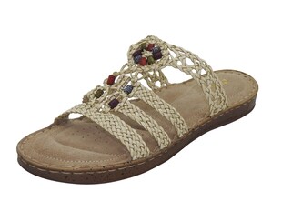 Damen Pantolette Airsoft Flecht-Optik - Bild 1