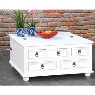 Kiefer Truhentisch NEW MEXICO Mexiko weiß massiv Couchtisch Truhe Holztruhe - Bild 1