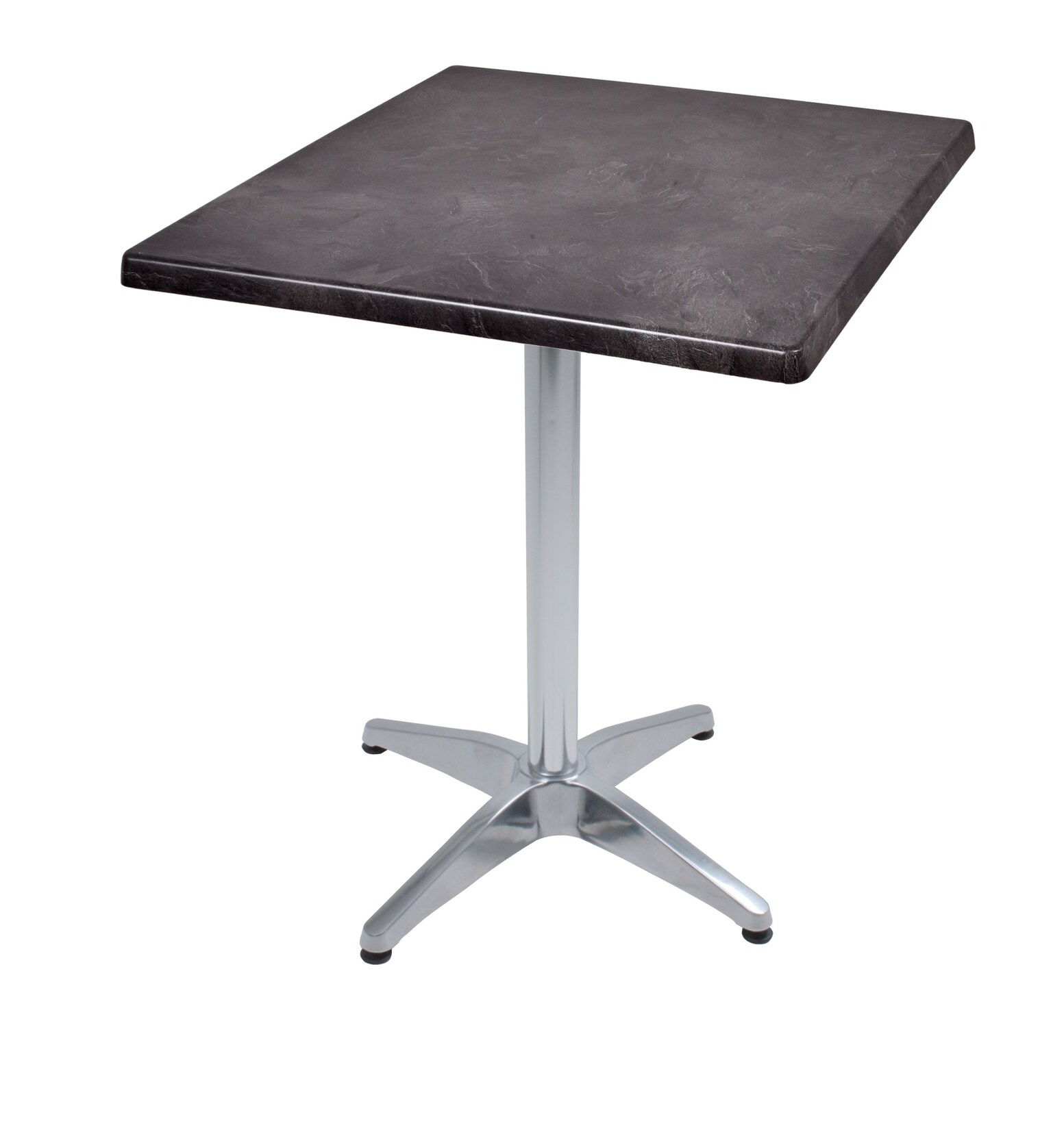 Bistrotisch Set Dark Slate 70x70cm Tischgestell Alu blank Garten Tisch Gestell | 04041908126689