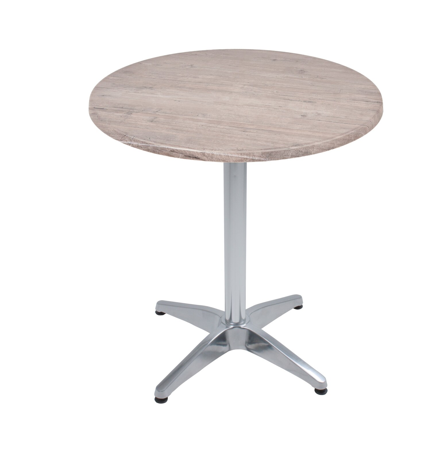 Bistrotisch Set Washington Pine Ø70cm Tischgestell Aluminium blank Garten Tisch | 04041908126740