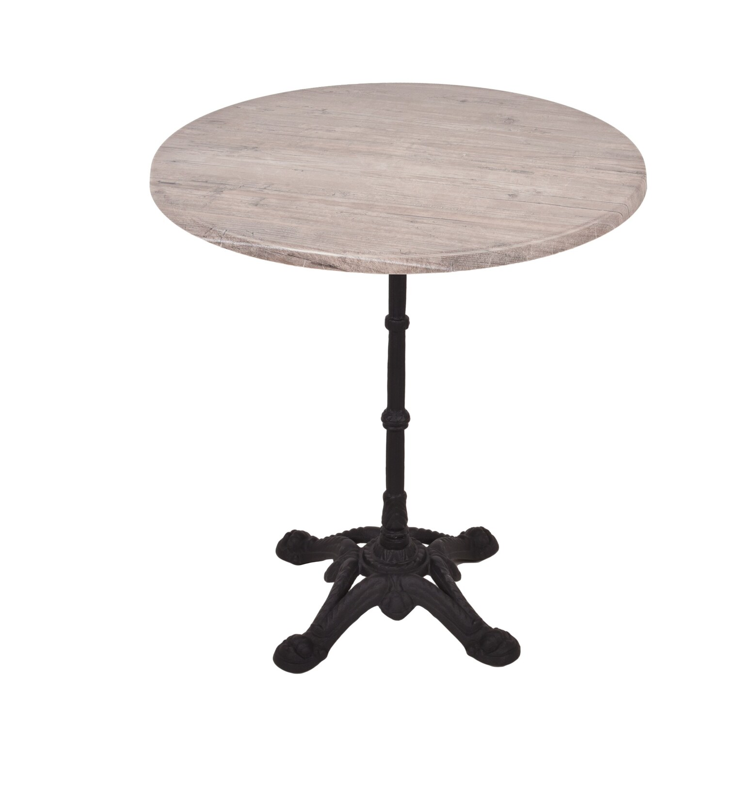 Bistrotisch Set Washington Pine 70cm Tischgestell Gusseisen schwarz Garten Tisch | 04041908128119