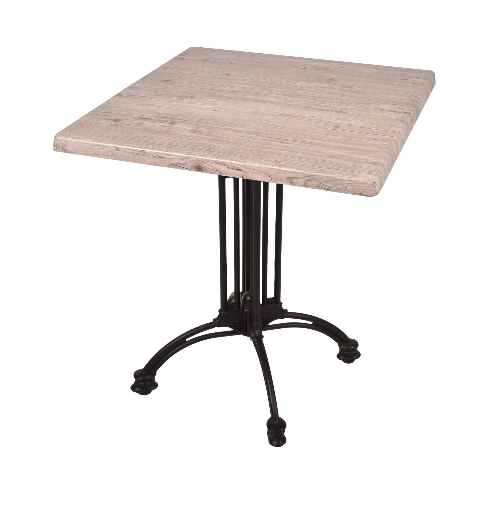 Bistrotisch Set Washington Pine 70x70cm Tischgestell Alu schwarz Garten Tisch | 04041908126757