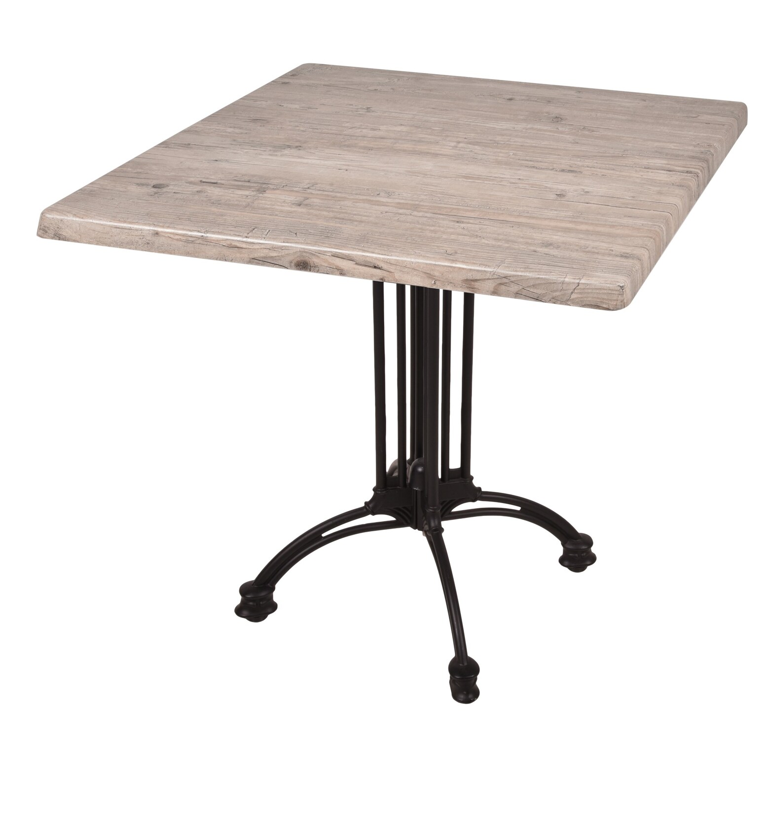 Bistrotisch Set Washington Pine 80x80cm Tischgestell Alu schwarz Garten Tisch | 04041908126788
