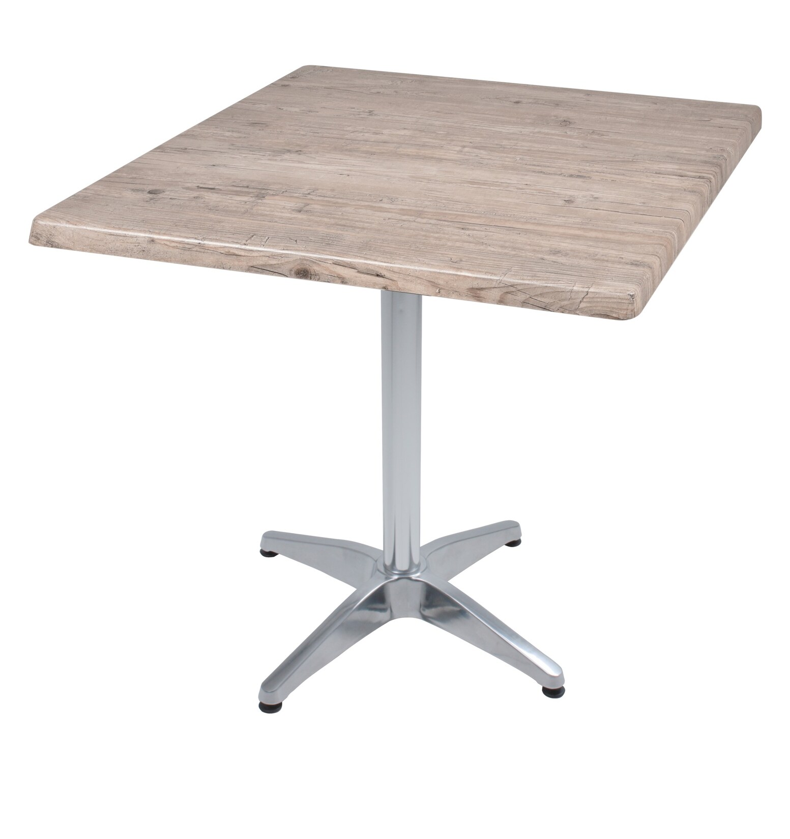 Bistrotisch Set Washington Pine 80x80cm Tischgestell Alu blank Garten Tisch | 04041908126801