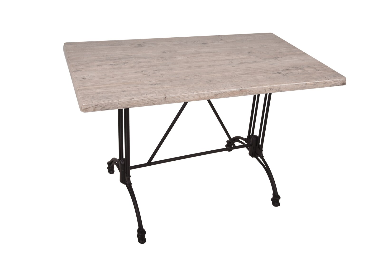 Bistrotisch Set Washington Pine 110x70cm Tischgestell Alu schwarz Garten Tisch | 04041908126962