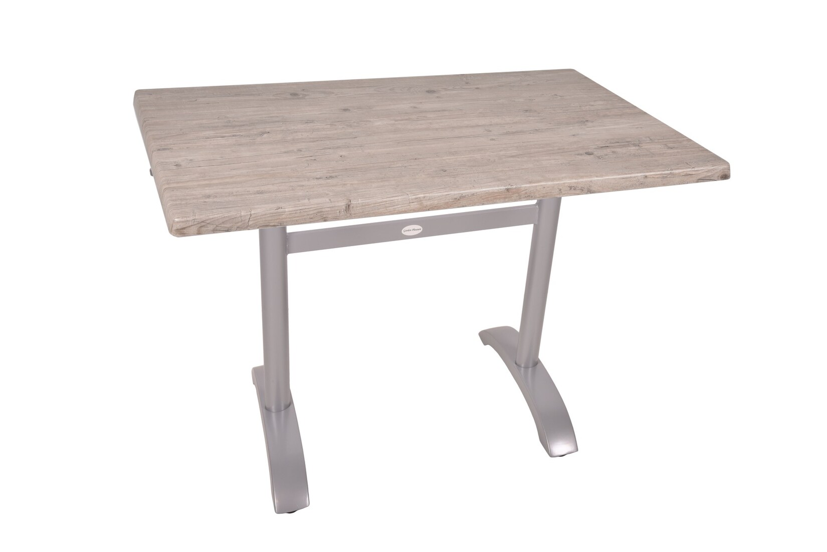 Bistrotisch Set Washington Pine 110cm Tischgestell Alu silber matt Garten Tisch | 04041908126979