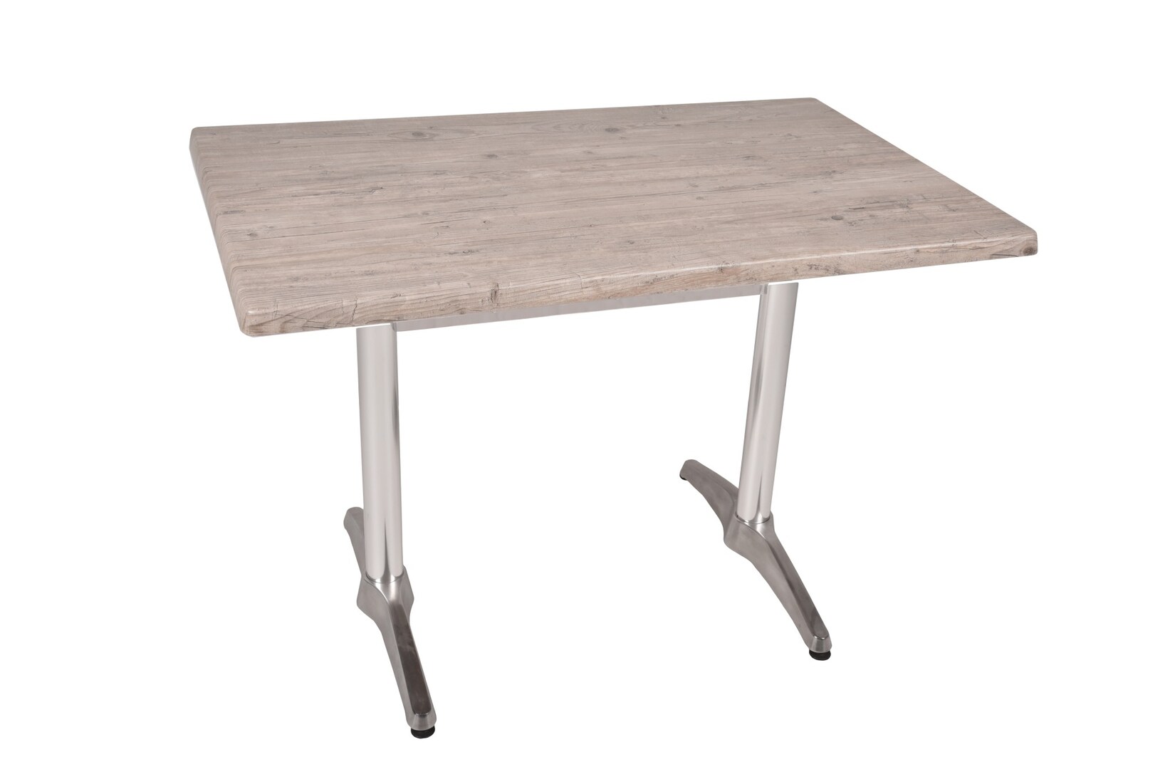 Bistrotisch Set Washington Pine 110x70cm Tischgestell Alu blank Garten Tisch | 04041908126986