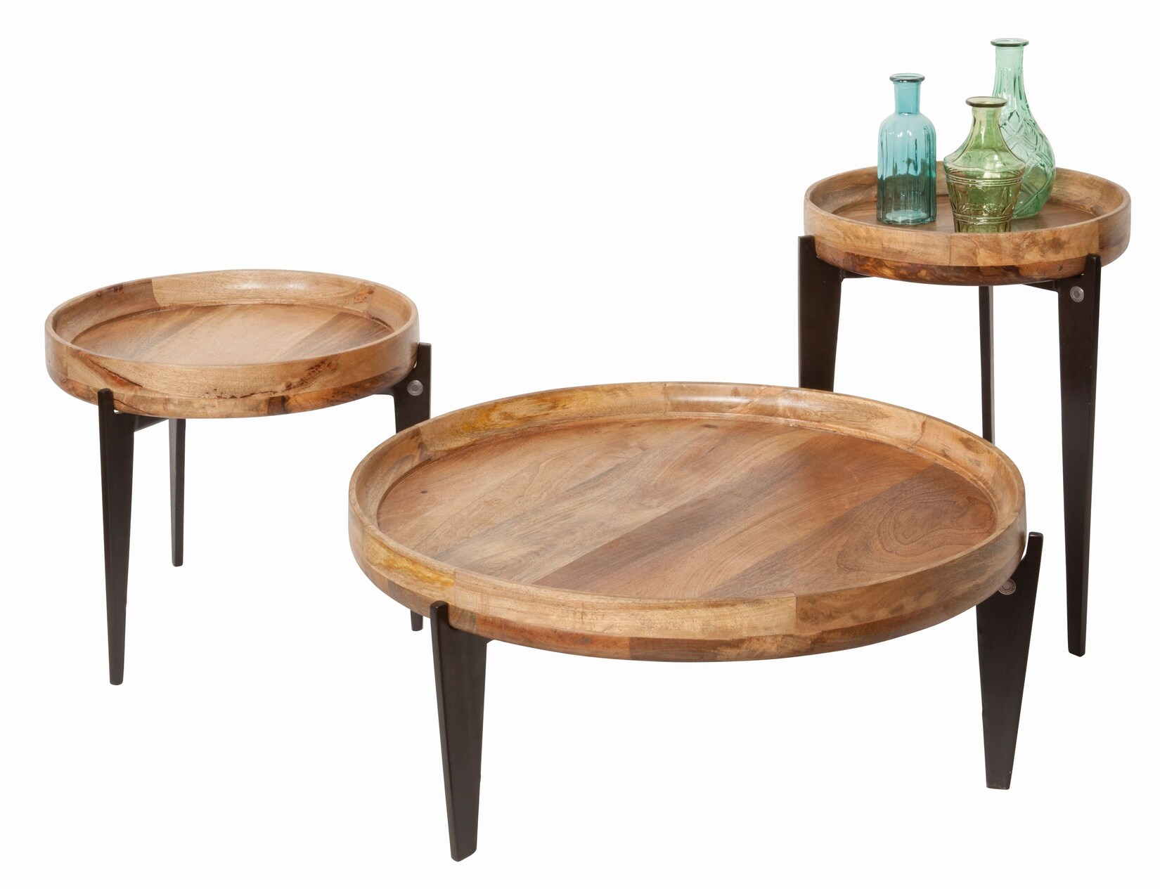 Beistelltisch Sofatisch Couchtisch Wohnzimmertisch Kaffeetisch Metall Holz Tisch | 04059865169588