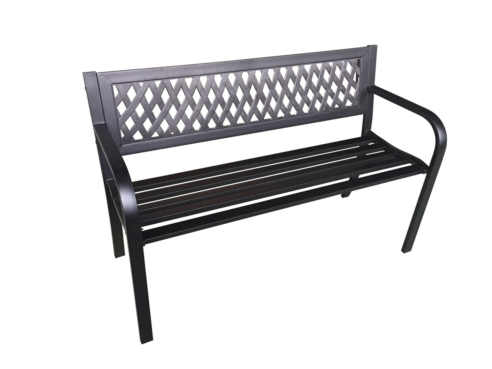 Bank Askija 2-Sitzer Sitzbank Gartenbank Parkbank Stahl schwarz | 04041908137227