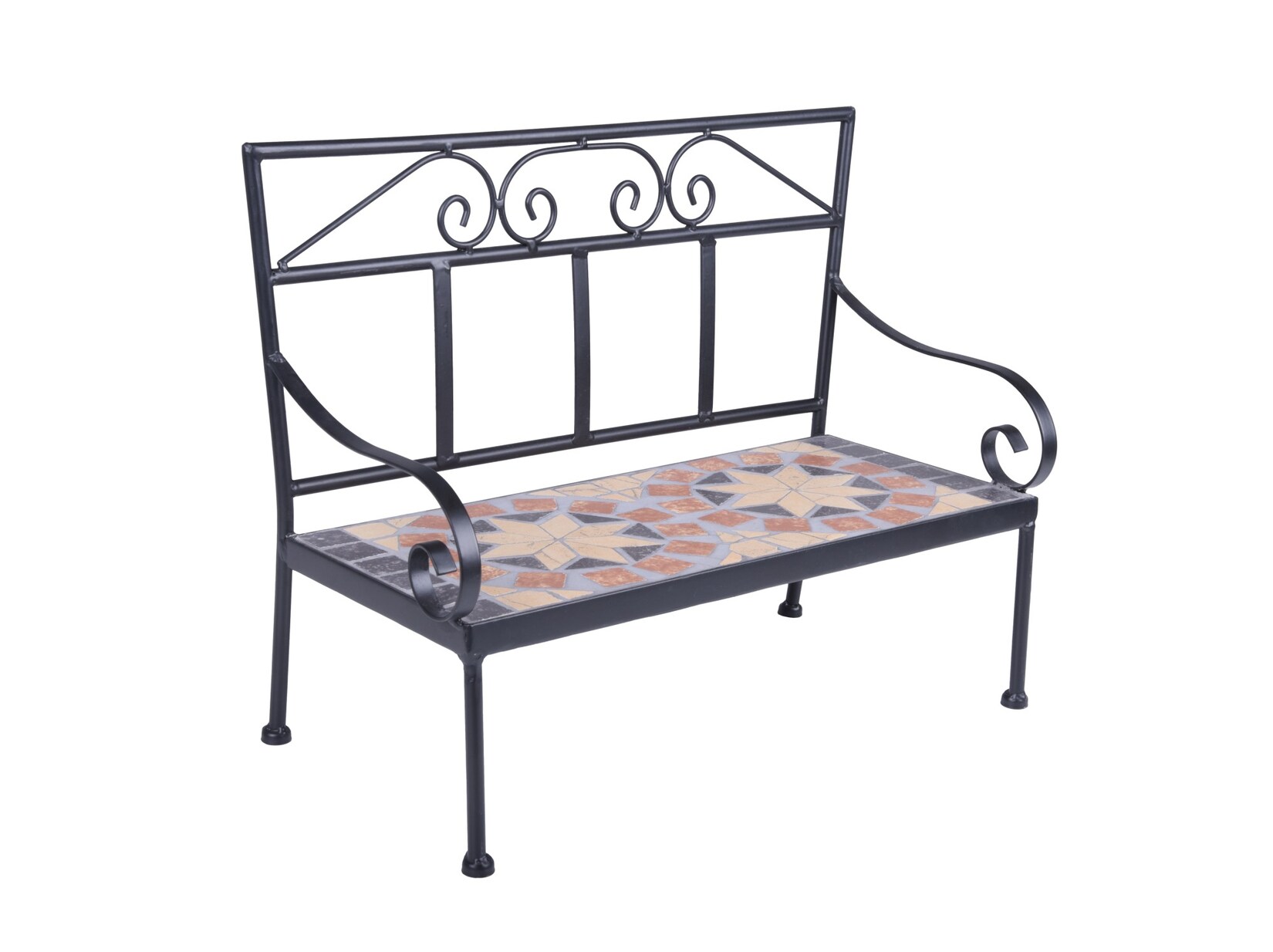 Blumenbank Mosaik Pular Stahl Bank Dekobank Garten Terrasse Deko Möbel | 04041908137326