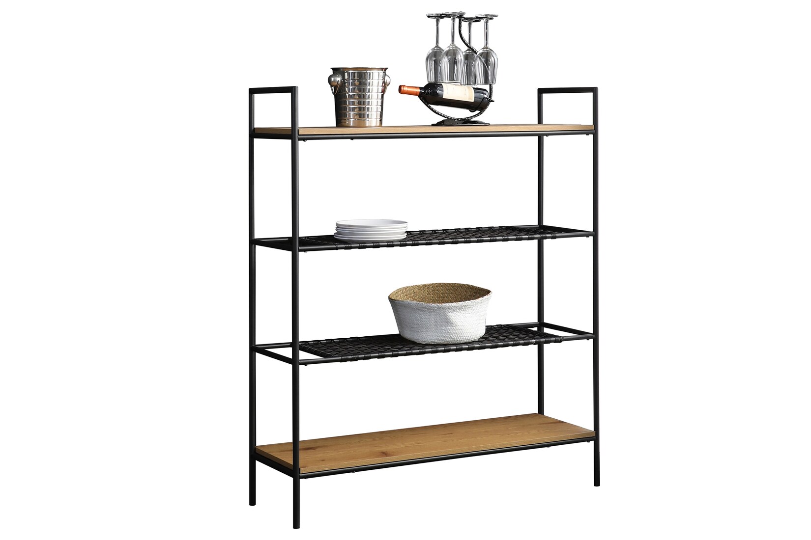 Bücherregal Natur Schwarz Standregal Wohnzimmer Regal | 04059865176678