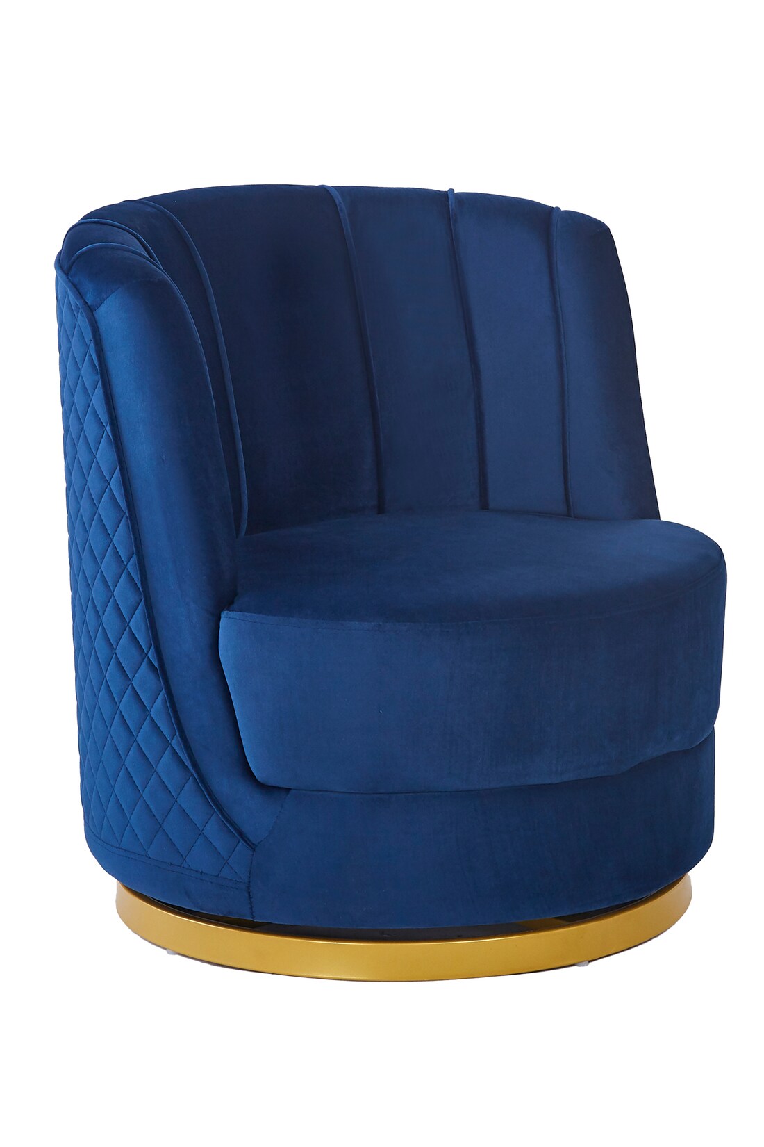 Drehsessel Samt Dunkelblau Relaxsessel Polstersessel Ohrensessel Loungesessel | 04059865177842