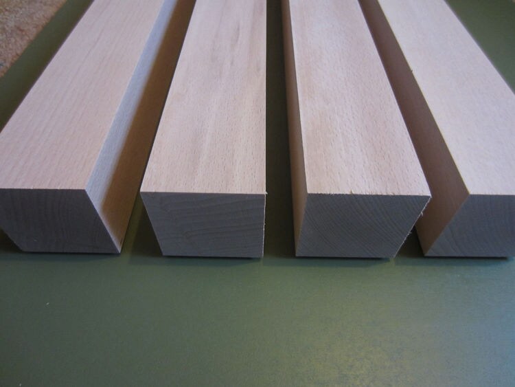 1x Tischbein Regal Stab Kantholz massiv Buche sehr stabil 55mm 1000mm geschliffen | 04260436794850