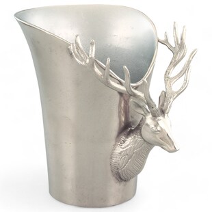 Deco Pleasure Weinkühler CERVO klein Silber Alu Kühler Topf Hirsch Sektkelch - Bild 1