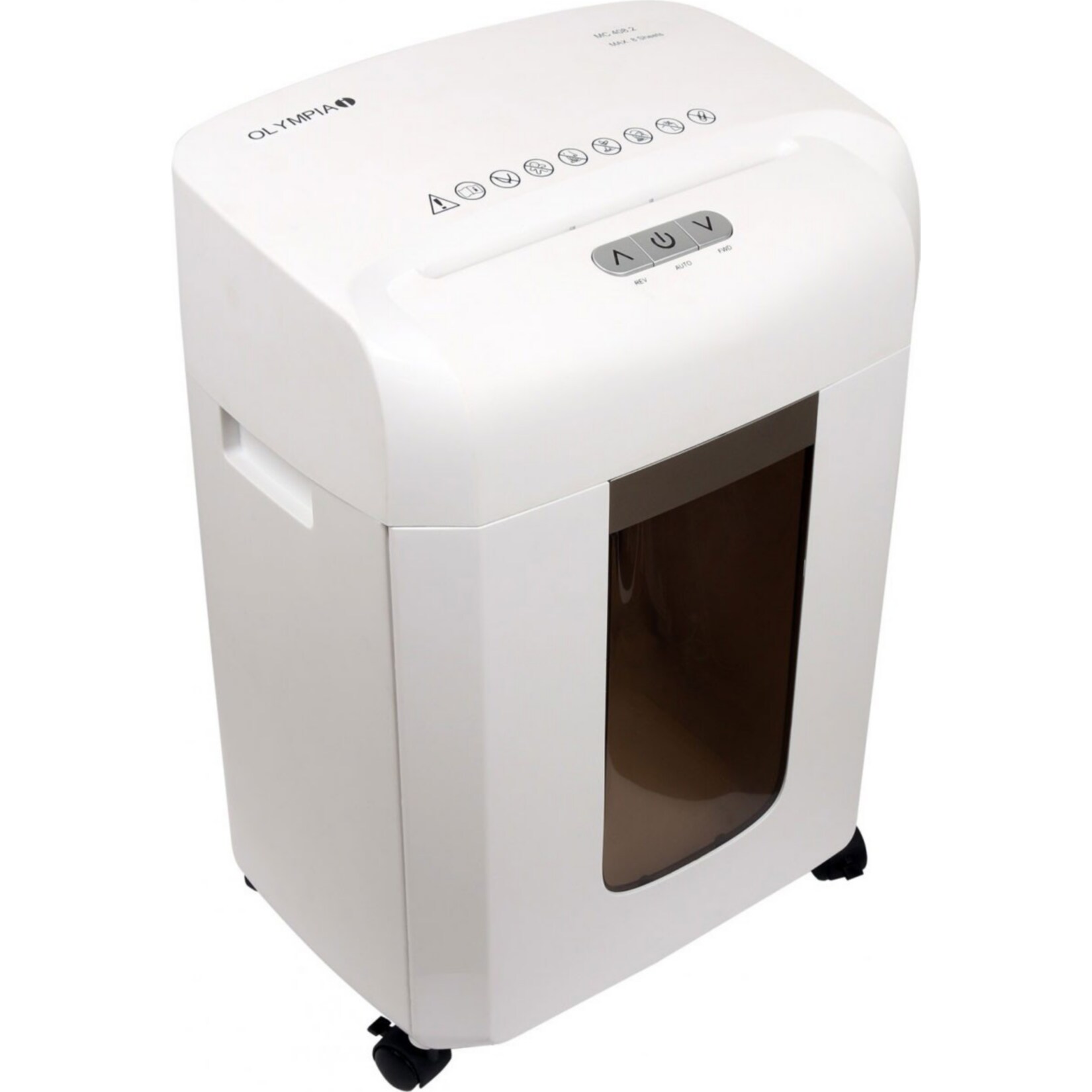 OLYMPIA MC 408.2 professioneller Aktenvernichter, Micro Partikelschnitt, bis 8 Blatt | 04030152026364