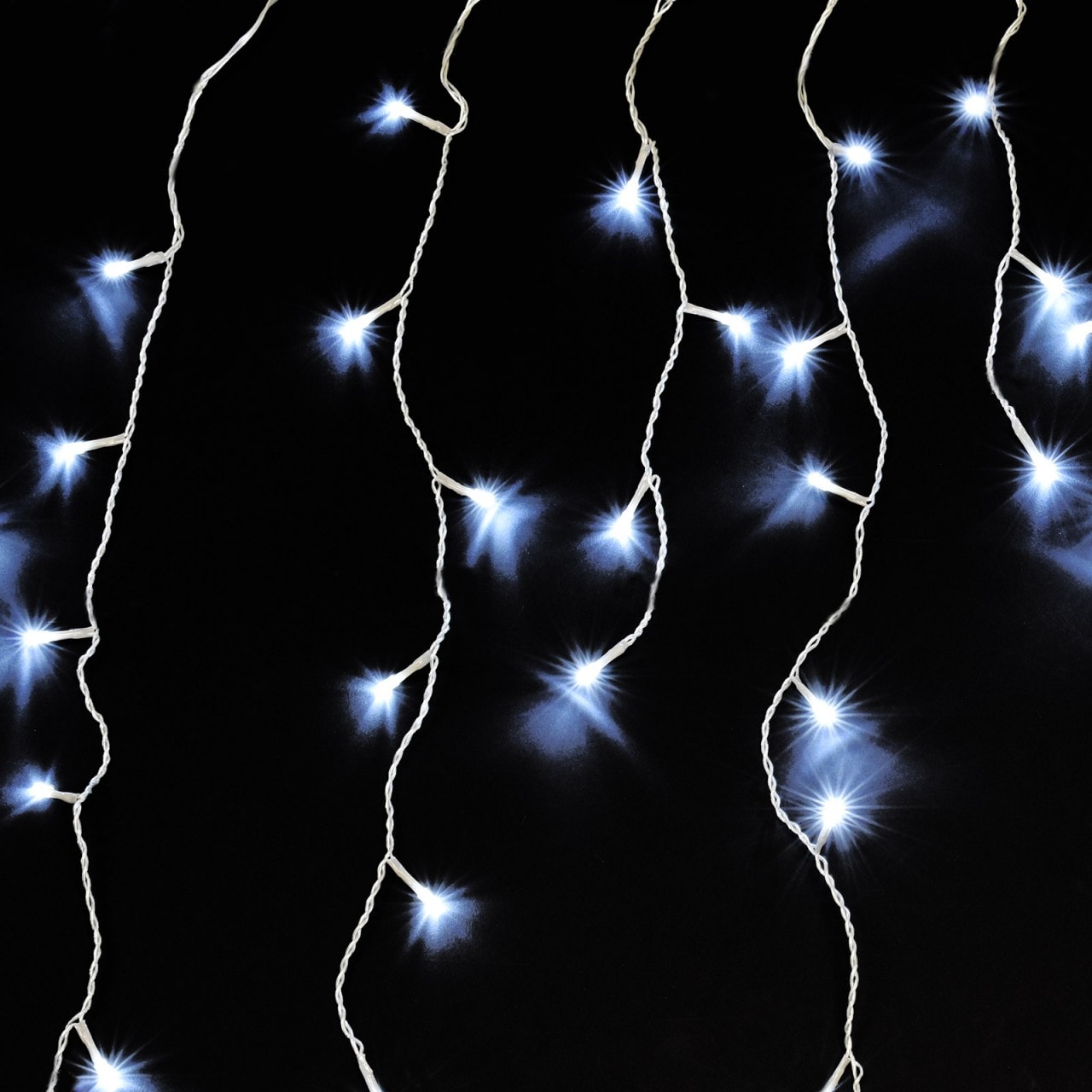 LEX 160er LED Lichterkette Eiszapfen f&uuml;r Innen- und Au&szlig;enbereich, Kaltwei&szlig;, IP44, 3,1 m - Bild 1