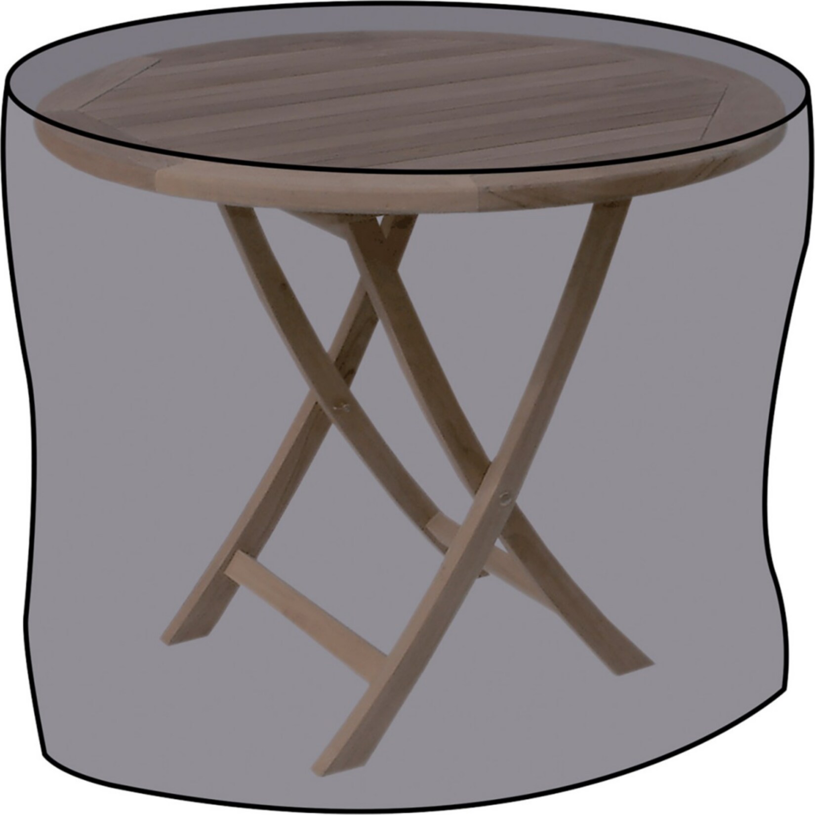 LEX Schutzh&uuml;lle f&uuml;r Gartentische, &Oslash; 125 x 83 cm, Tragetasche - Bild 1