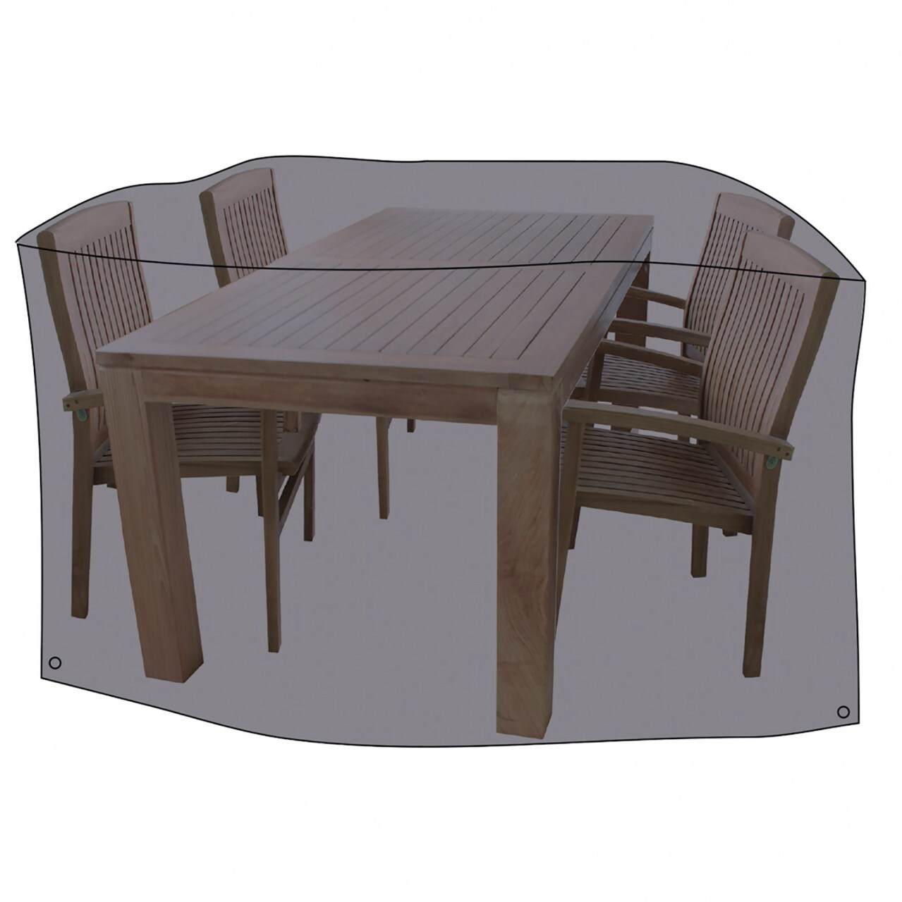 LEX Schutzh&uuml;lle f&uuml;r Sitzgruppen, 320 x 93 cm, Tragetasche - Bild 1