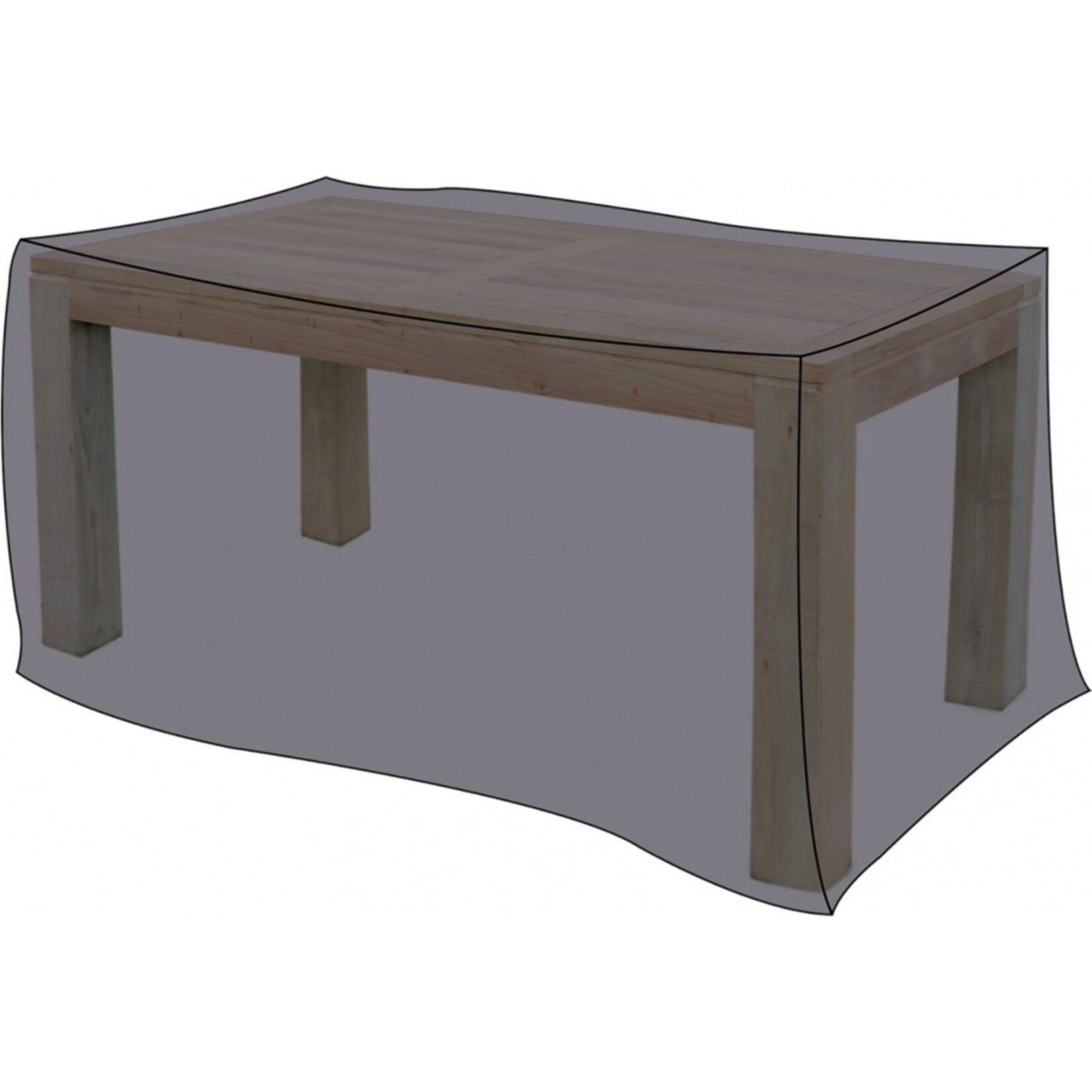 LEX Schutzh&uuml;lle Deluxe  f&uuml;r Gartentische, 170 x 100 x 71 cm, Tragetasche - Bild 1