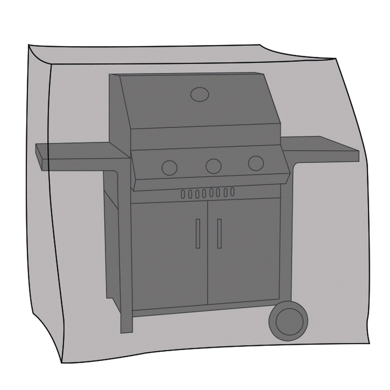 LEX Schutzh&uuml;lle Deluxe f&uuml;r Elektro/Gas/Gartengrill, 143,5 x 60 x 117,9 cm, Tragetasche - Bild 1