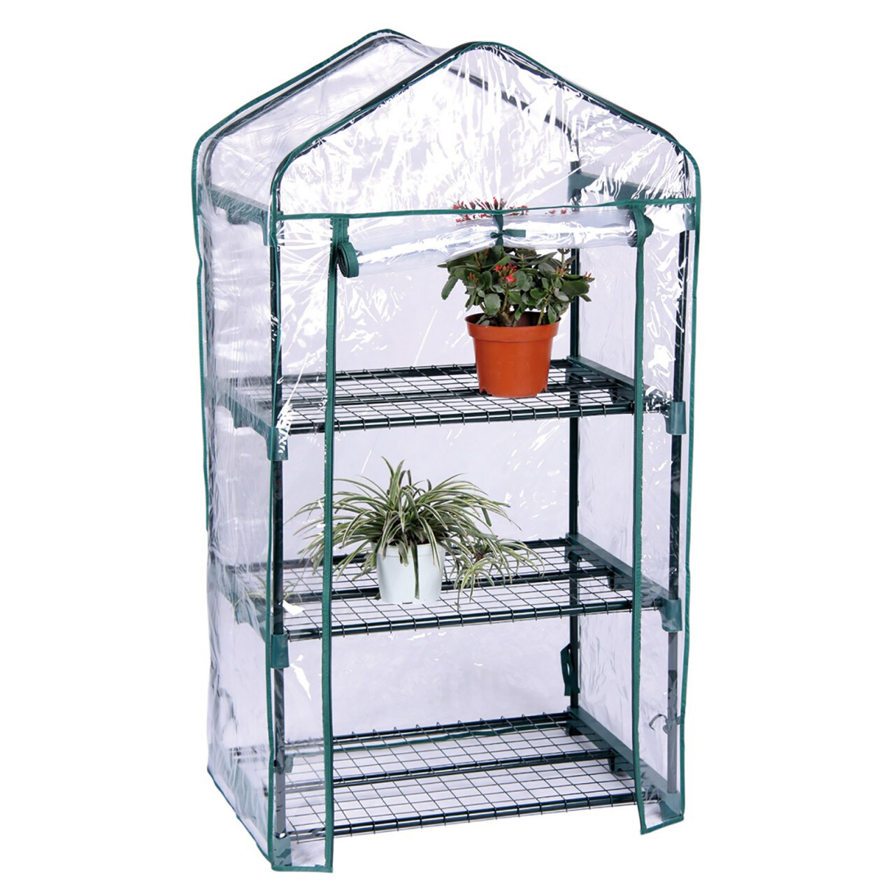 LEX Gew&auml;chshaus, PVC Folie, mit 3 Etagen, 69 x 50 x 130 cm - Bild 1