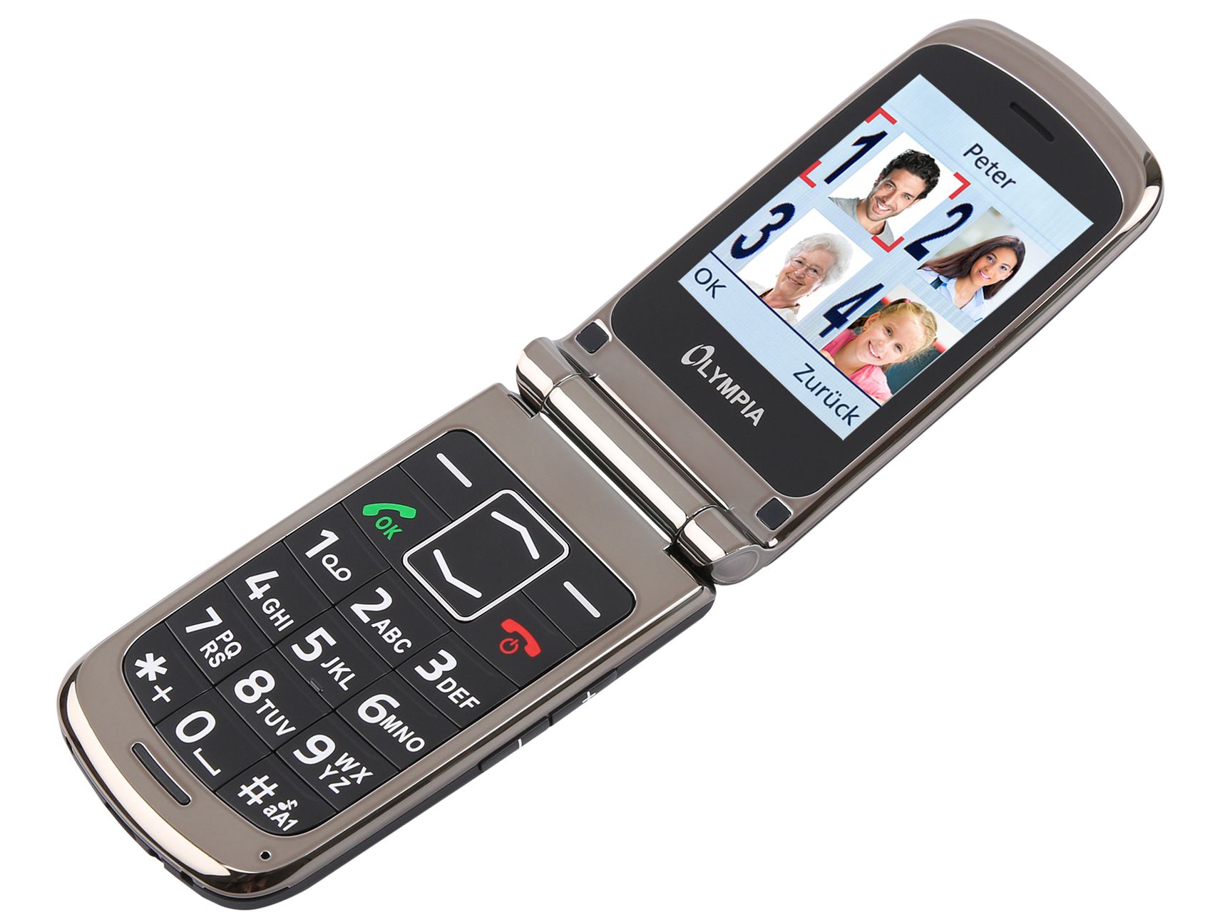 OLYMPIA Style Plus Senioren Komfort Mobiltelefon mit Gro&szlig;tasten, Schwarz - Bild 1
