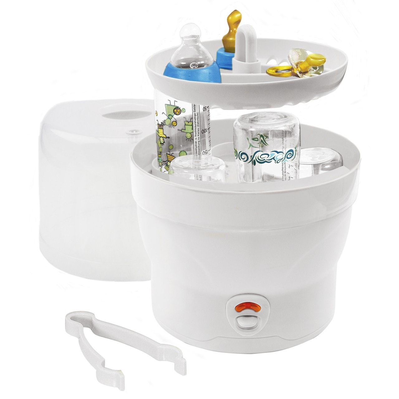 H+H BS 29w Babyflaschen Sterilisator f&uuml;r 6 Flaschen, Wei&szlig; - Bild 1