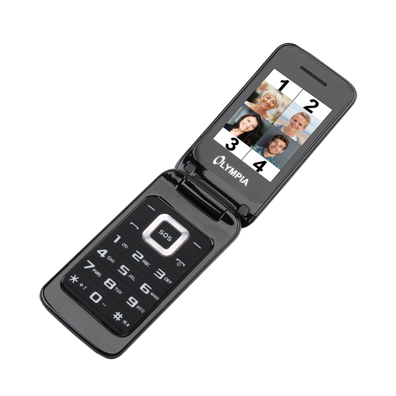 OLYMPIA Luna Senioren Mobiltelefon, Schwarz - Bild 1