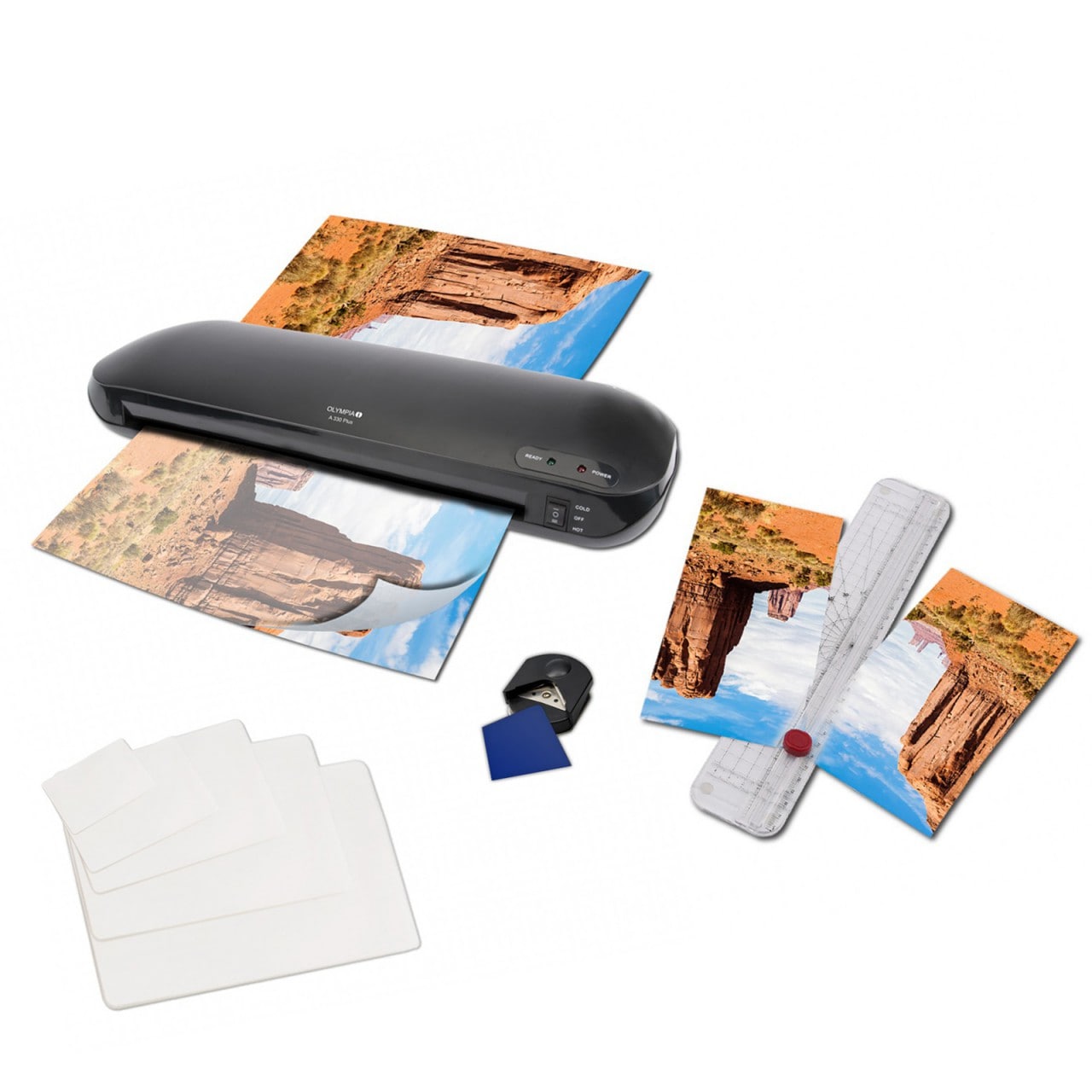 4 in 1 Laminierger&auml;t Olympia A330 Plus mit Trimmer Folien Eckenrunder bis DINA3 - Bild 1