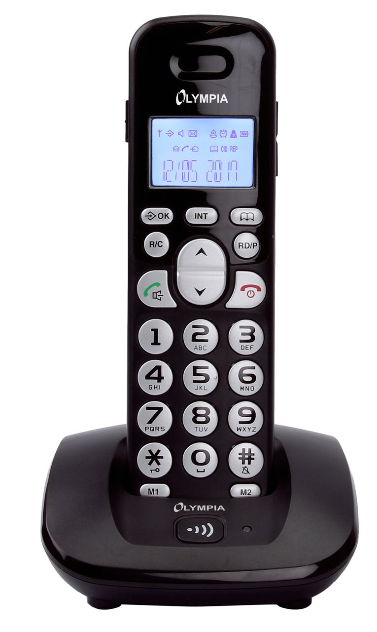 OLYMPIA DECT 5000 Schnurloses ECO-Mode DECT Telefon, Schwarz - Bild 1