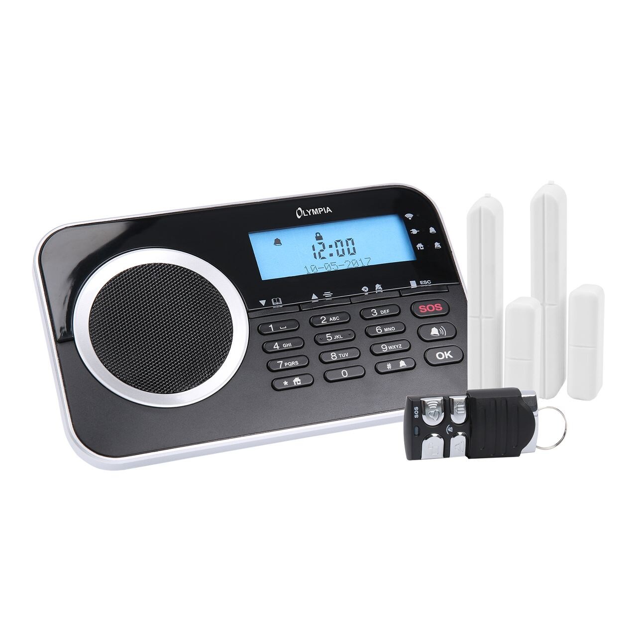 OLYMPIA Protect 9730 drahtlose GSM Alarmanlagen-Set, Schwarz | 04030152060184