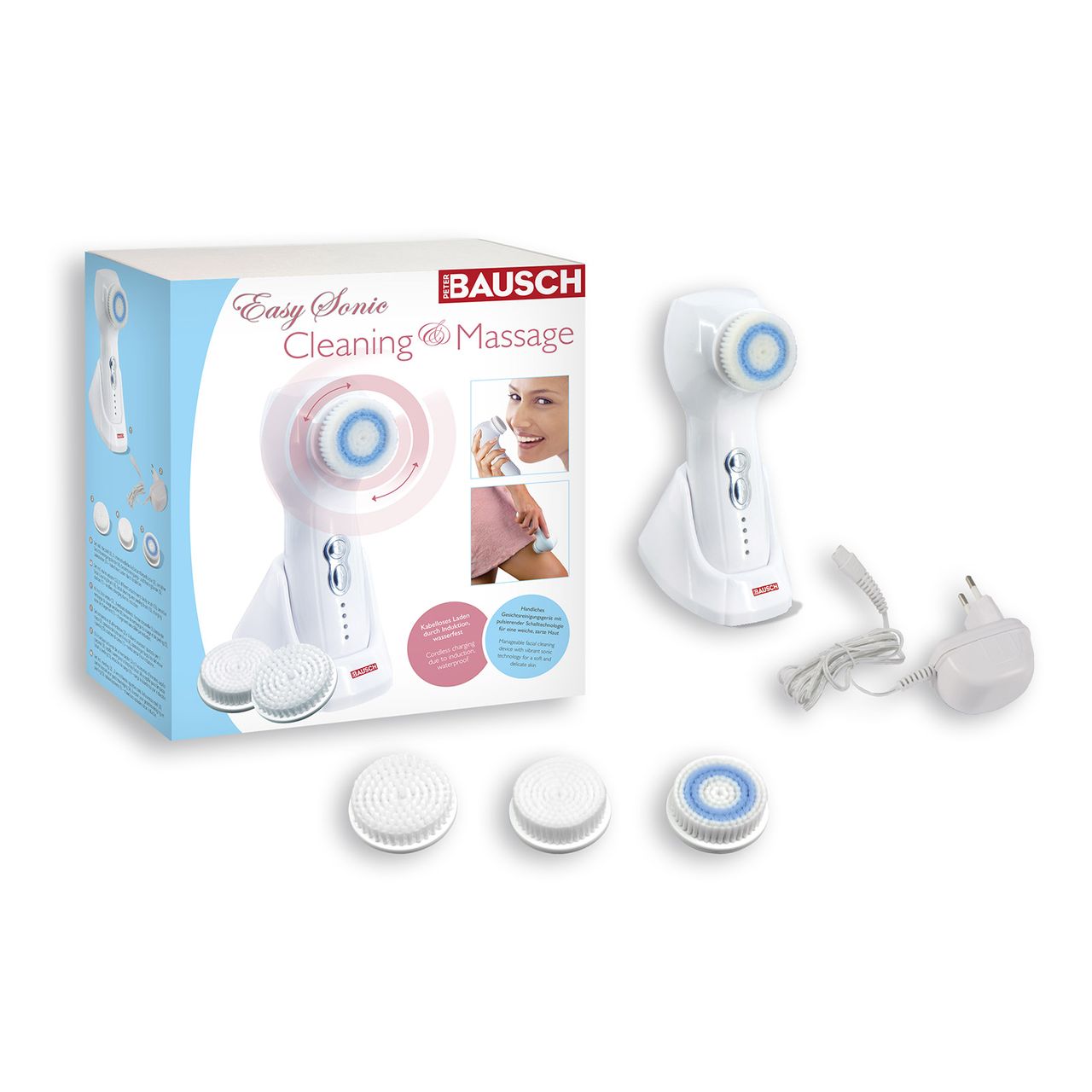 PETER BAUSCH Easy Sonic Gesichtsmassage Gesichtsreinigung Hautreiniger 6-teilig