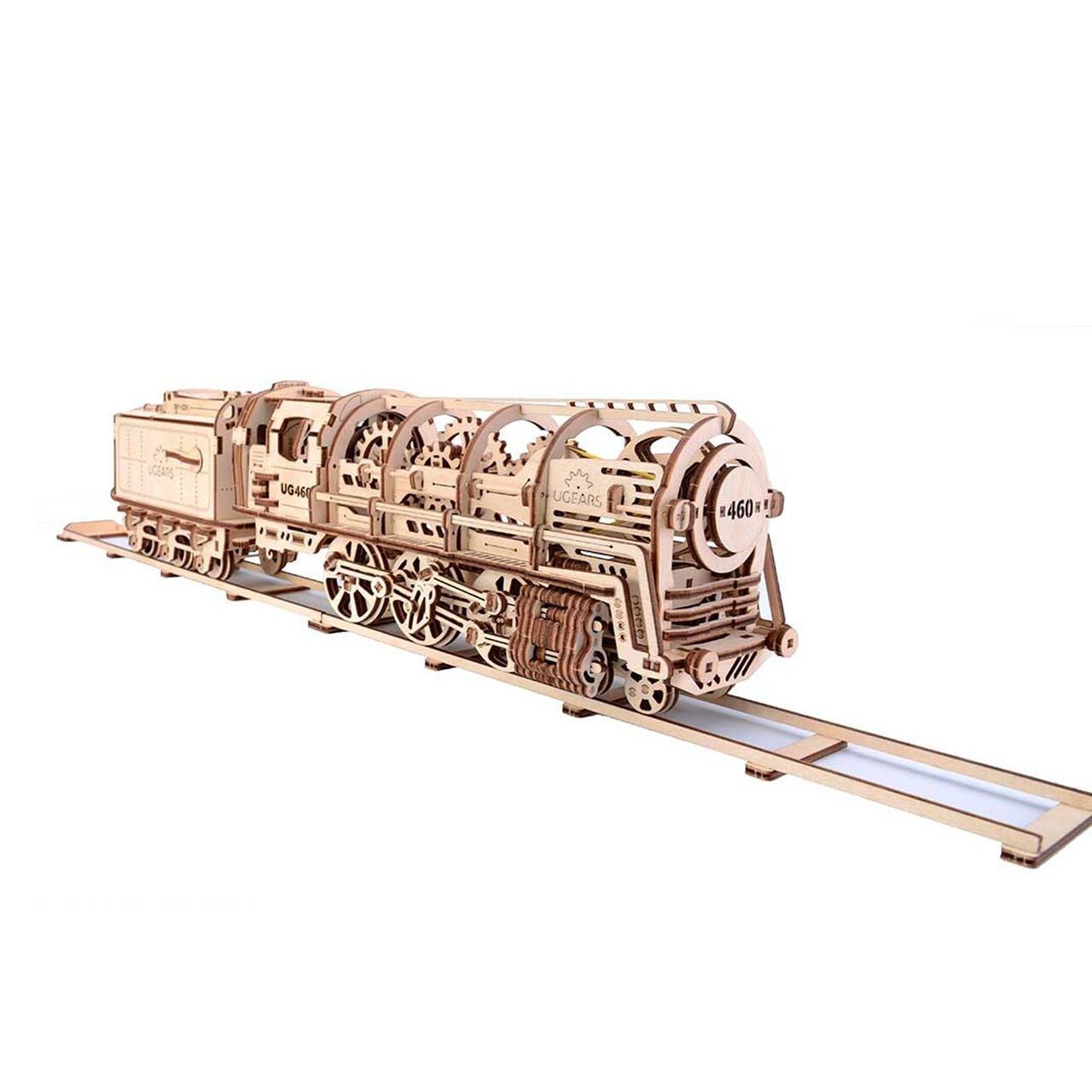 UGEARS Modellbausatz 460 Dampflokomotive mit Tender