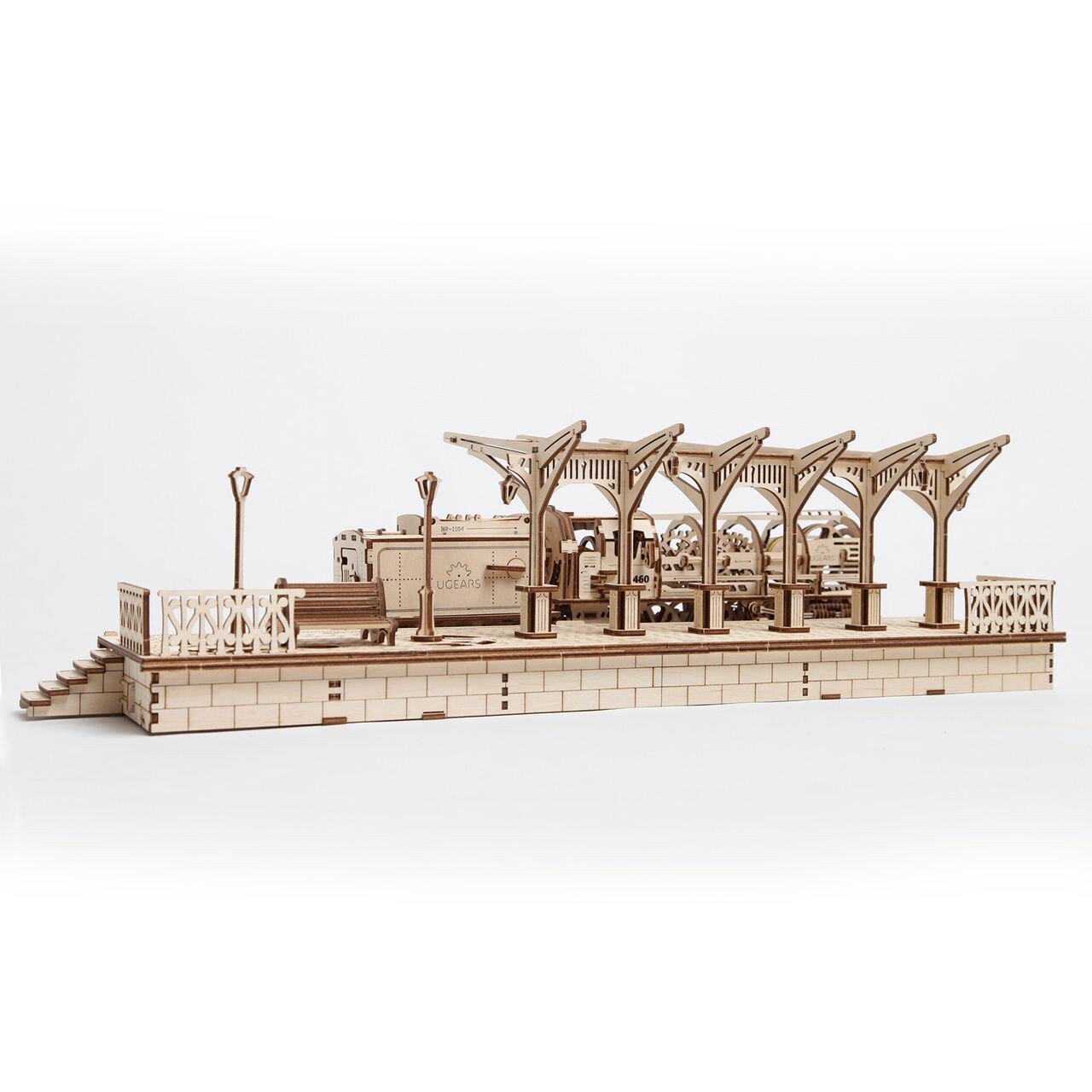 UGEARS Modellbausatz Bahnsteig