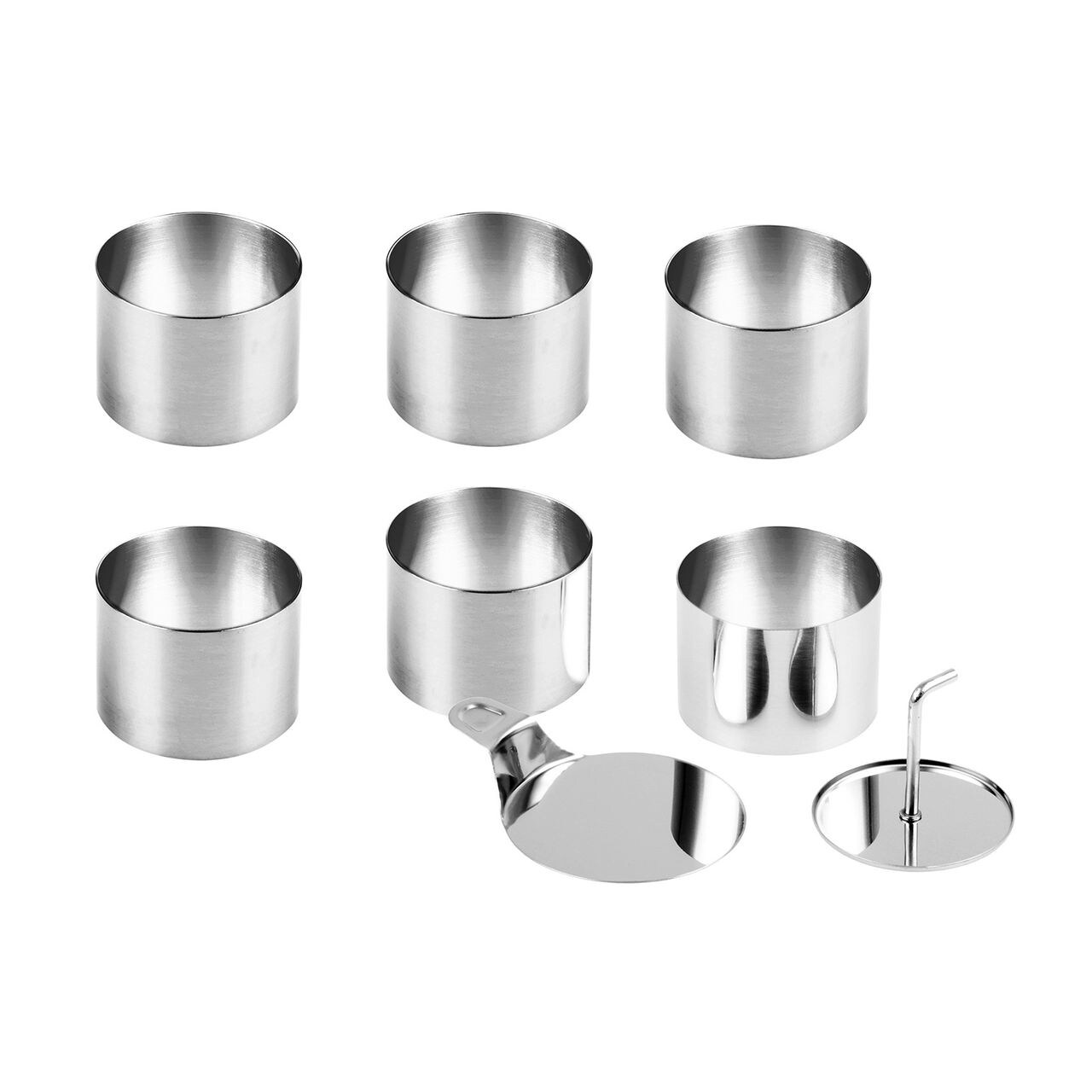 CHG Dessert- und Speisering Set, Edelstahl, 8-teilig, ca. Ø 7,5 x 5,5 cm | 04008256034059