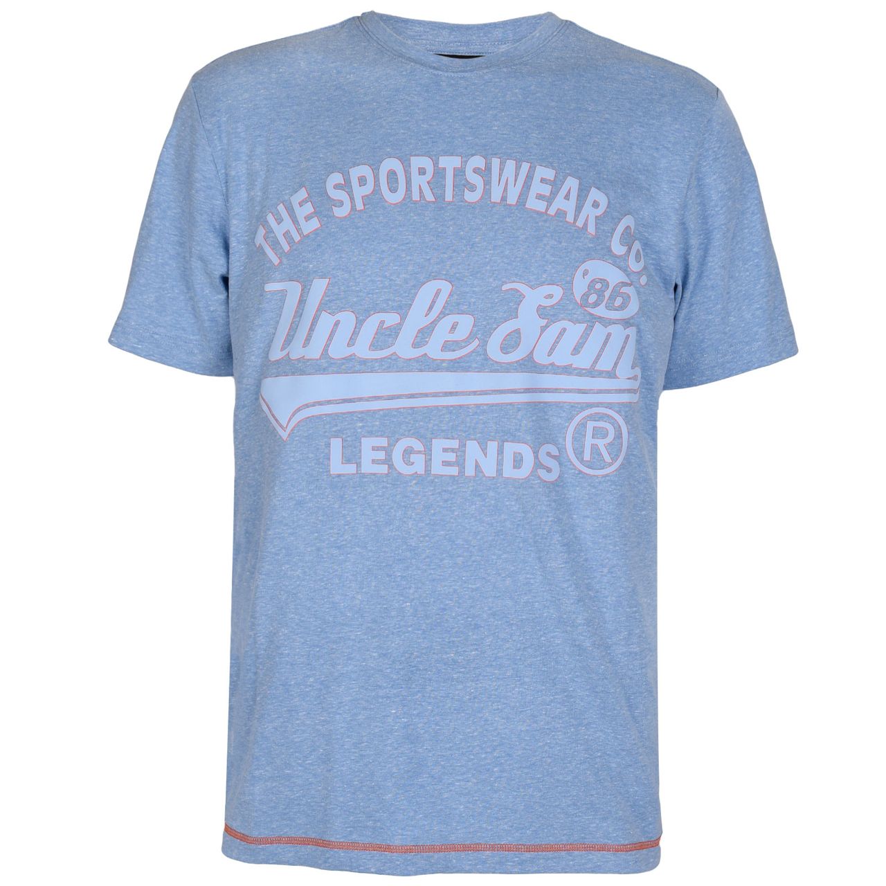 UNCLE SAM Herren T-Shirt, Konturdruck,L, light blue - Bild 1