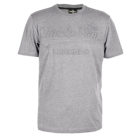 UNCLE SAM Herren T-Shirt, Präge Print, XL, grey melange - Bild 1