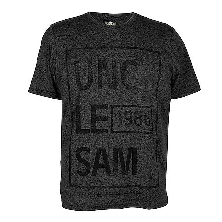 UNCLE SAM Herren T-Shirt, Pigmentdruck, L, mid blue - Bild 1