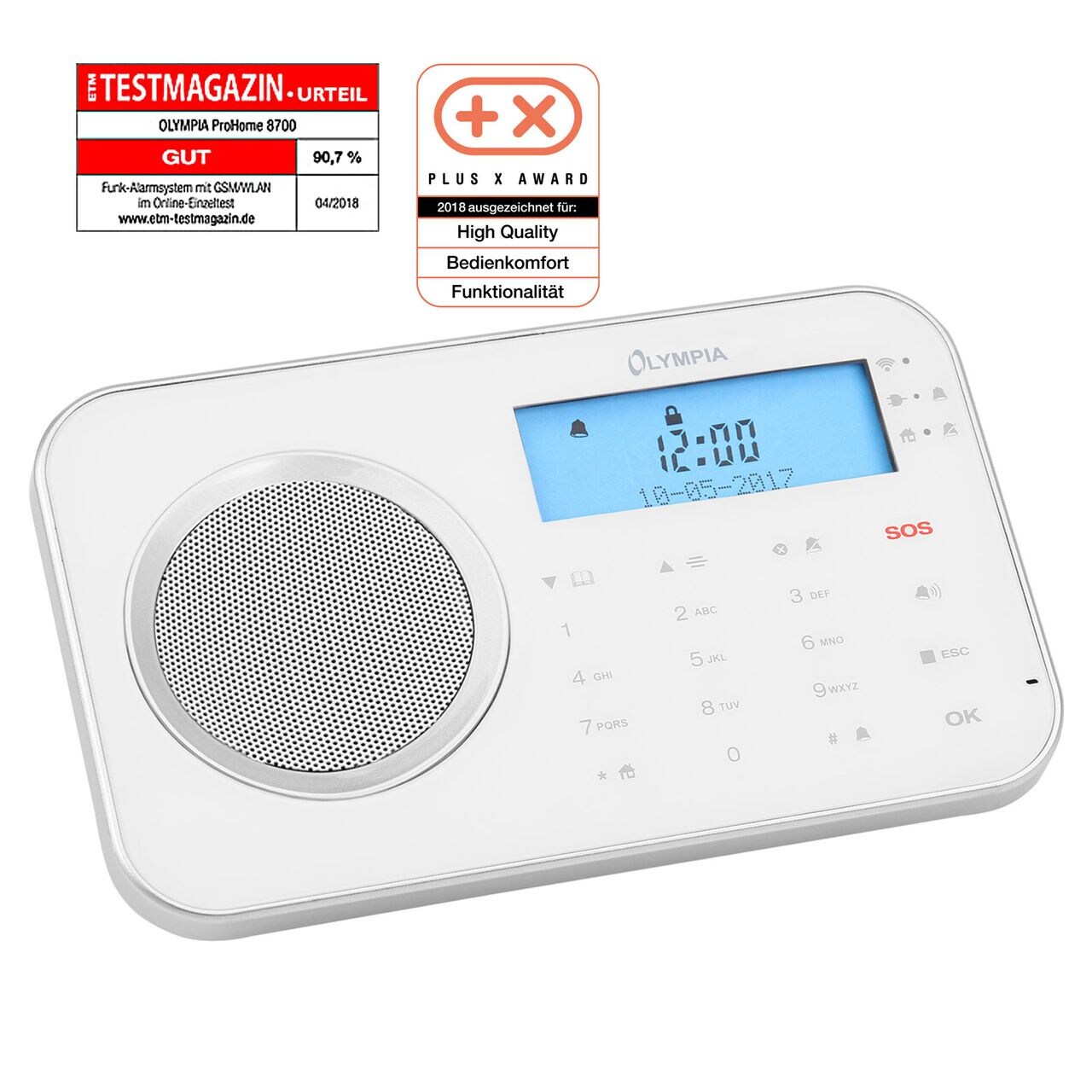 OLYMPIA Prohome 8700 Funk Haus Alarmanlage mit WLAN/GSM und Smart Home Funktionen | 04030152060054