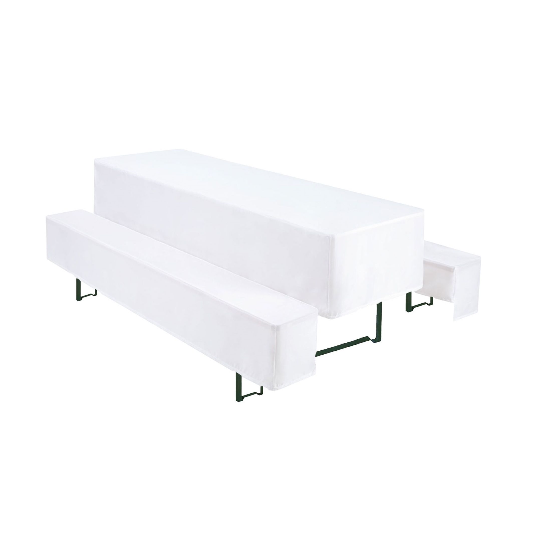 Hussen-Set f&uuml;r Bierzeltgarnitur, 3-teilig, Wei&szlig; - Bild 1