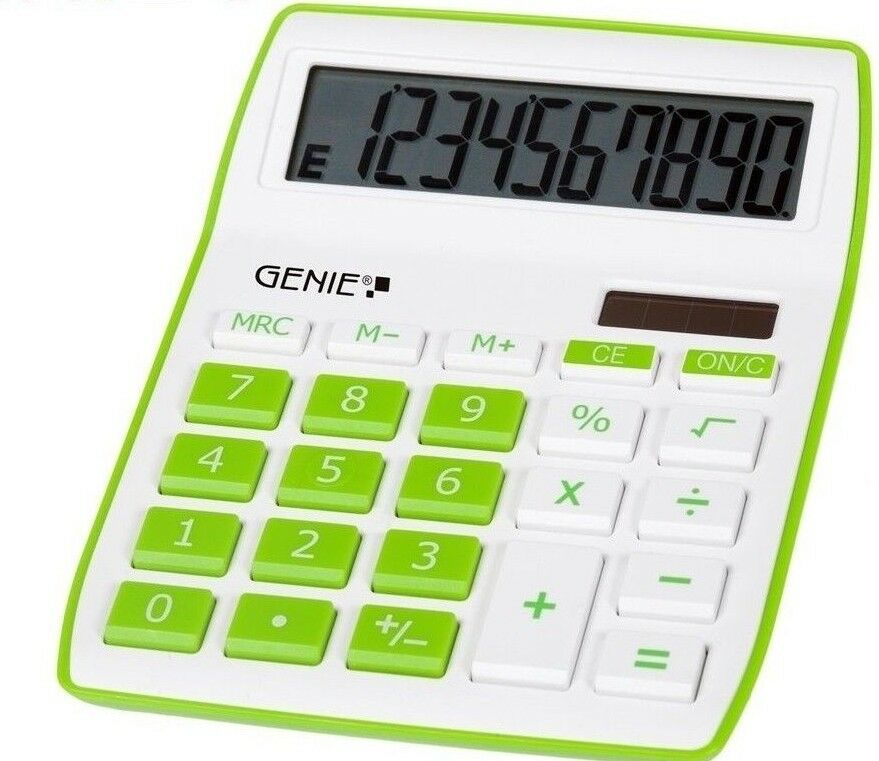 GENIE 840G Solar Tischrechner Rechenmaschine Rechner B&uuml;rorechner Taschenrechner - Bild 1