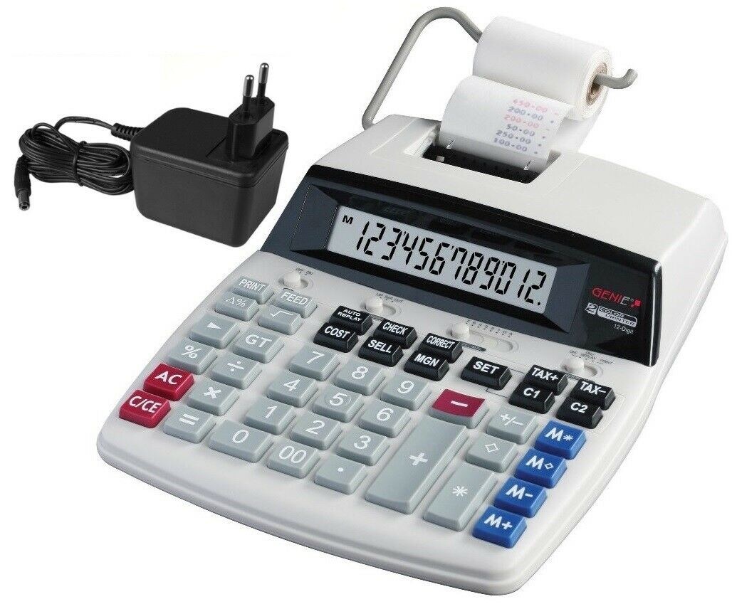 GENIE D69 Plus Druckender Tischrechner NEU! Rechenmaschine Rechner Kasse Drucker | 04015468118910