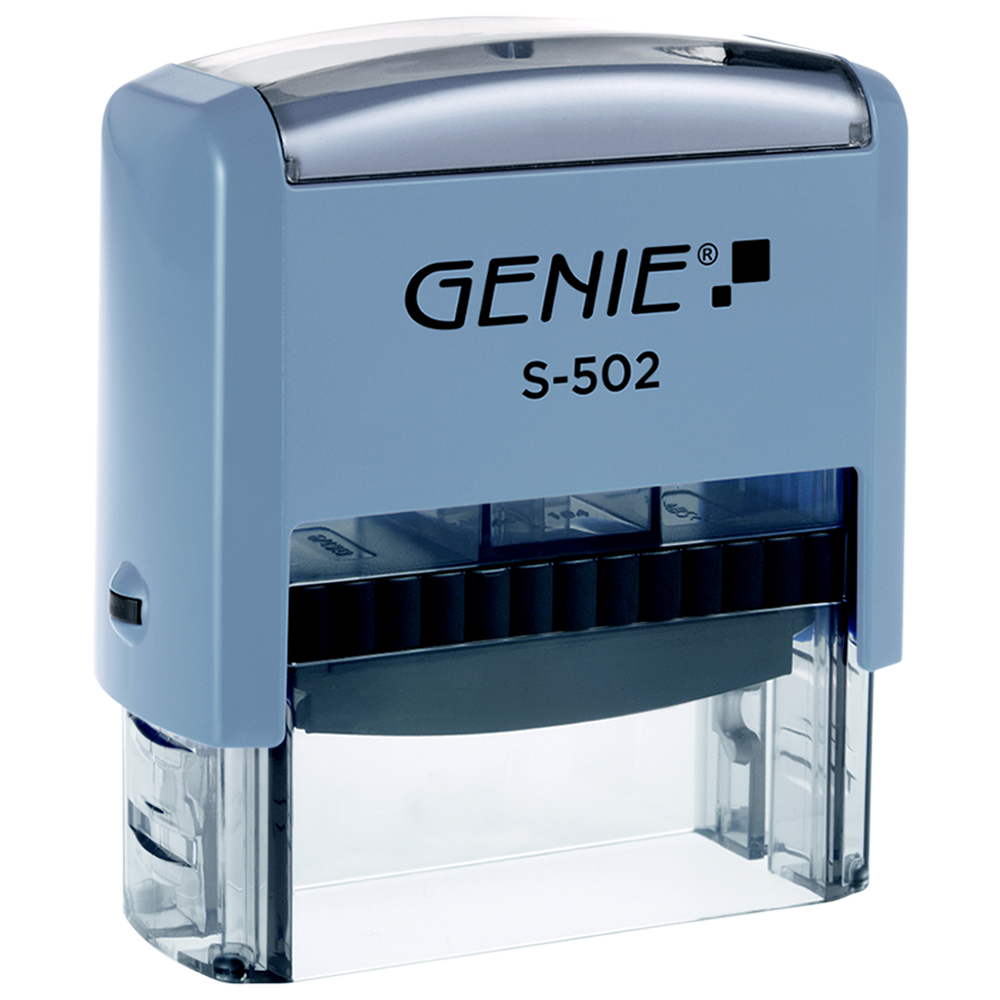 GENIE S-502 Selbstf&auml;rbender Stempel Set mit bis zu 5 Zeilen - Bild 1