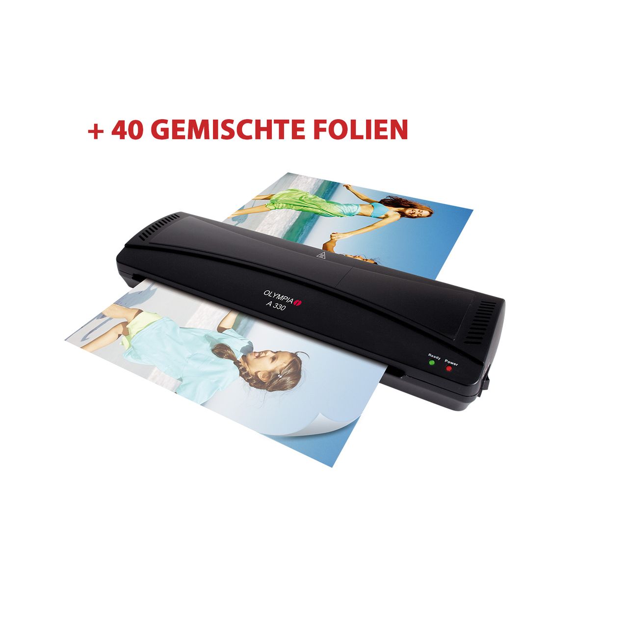 OLYMPIA Laminierger&auml;t DIN A3 A330 schwarz inclusive 40 gemischte Folien - Bild 1