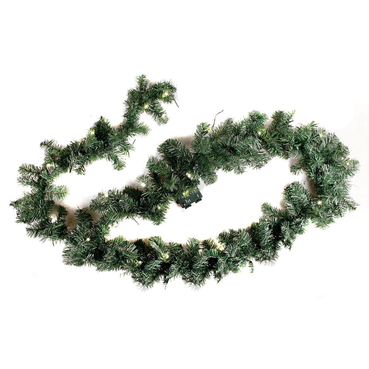 LEX Weihnachtsgirlande mit Lichterkette, 100 LEDs, f&uuml;r innen und au&szlig;en - Bild 1