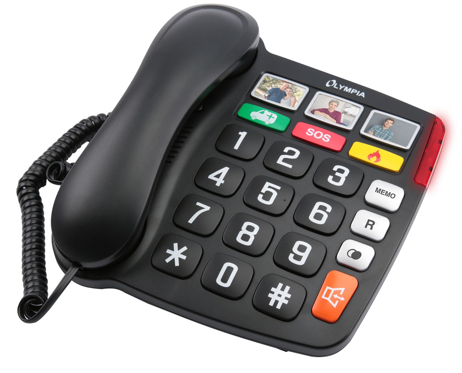 Olympia Gro&szlig;tastentelefon Senioren Extragro&szlig;e Wahltasten  H&ouml;rger&auml;te kompatibel - Bild 1